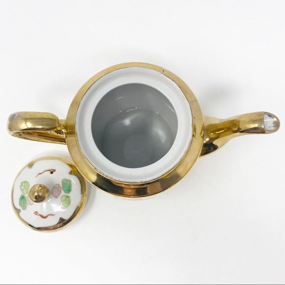 *SOLD* VINTAGE CHINESE DRAGON & PHOENIX GOLD TEAPOT SET - Picture 12 of 15